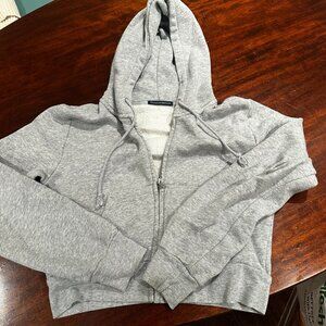 Brandi Melville Cropped Hoodie Sweatshirt
